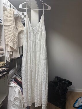 Astr White sundress maxi